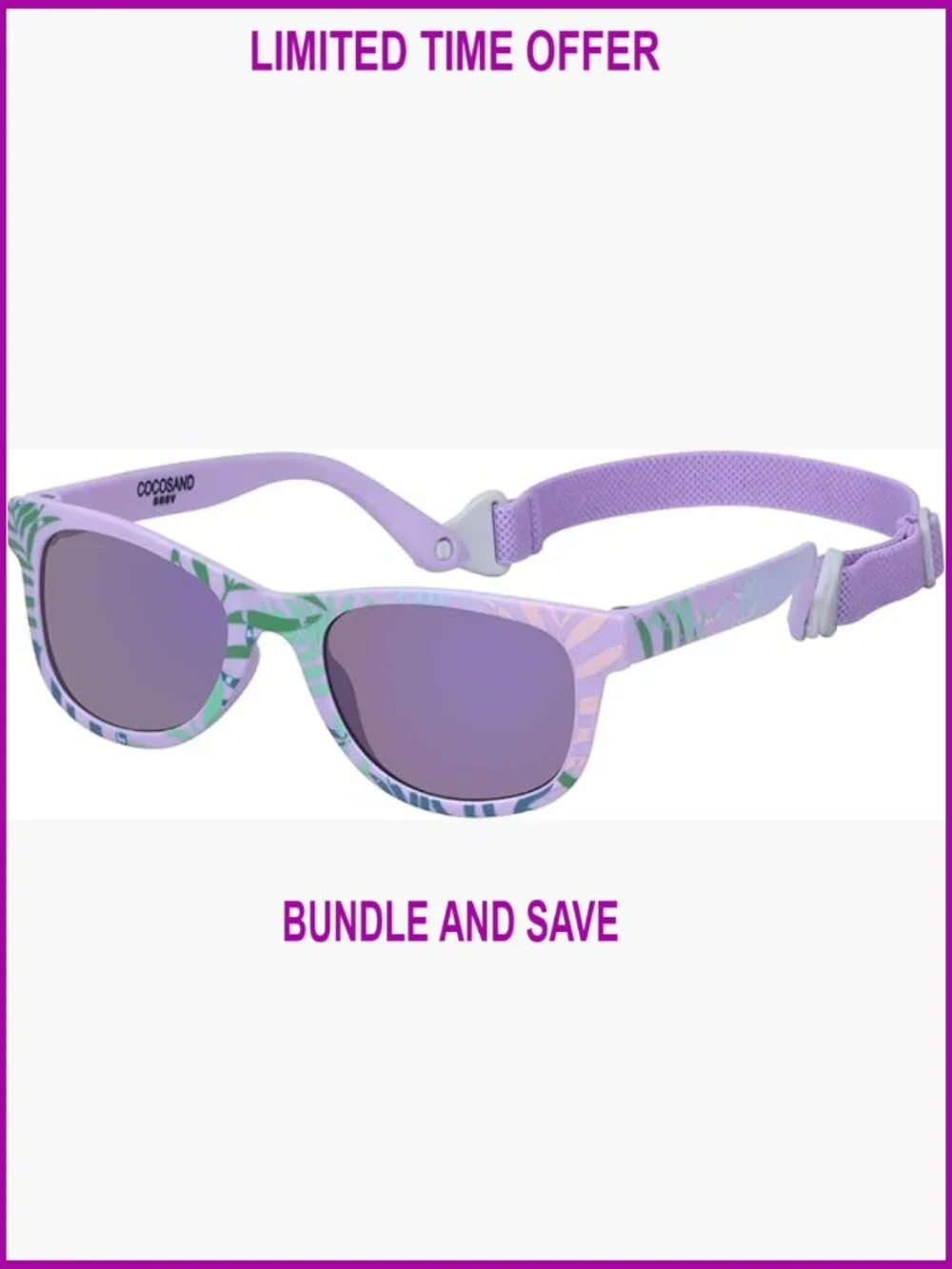 Flexible Polarized Baby Sunglasses with Adjustable Strap UV Protection